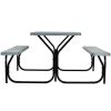Picnic Table Bench Set Gray