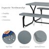 Picnic Table Bench Set Gray