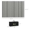 Outsunny Reversible Outdoor Rug, 9' x 12' Waterproof Plastic Straw Floor Mat, Portable RV Camping Carpet with Carry Bag, Large Floor Mat for Backyard