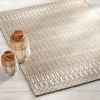 Geometric linen and ivory color; 5'x 7 '; outdoor carpet