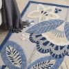 Indoor/outdoor flower Hyundai 5'3 "x 7'5" area carpet; (5'X 7 ')