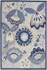 Indoor/outdoor flower Hyundai 5'3 "x 7'5" area carpet; (5'X 7 ')