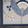 Indoor/outdoor flower Hyundai 5'3 "x 7'5" area carpet; (5'X 7 ')