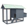Chicken Cage Gray 66.9"x31.9"x43.3" Solid Pine & Fir Wood