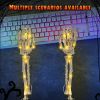 Halloween Decorations with 20 LED lights 8 changeable lighting modes waterproof battery-powered timer Skeleton Hand Realistic Halloween skeleton indoo